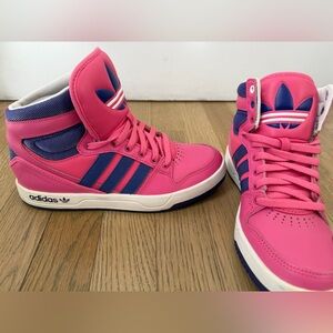 Adidas purple pink hightops